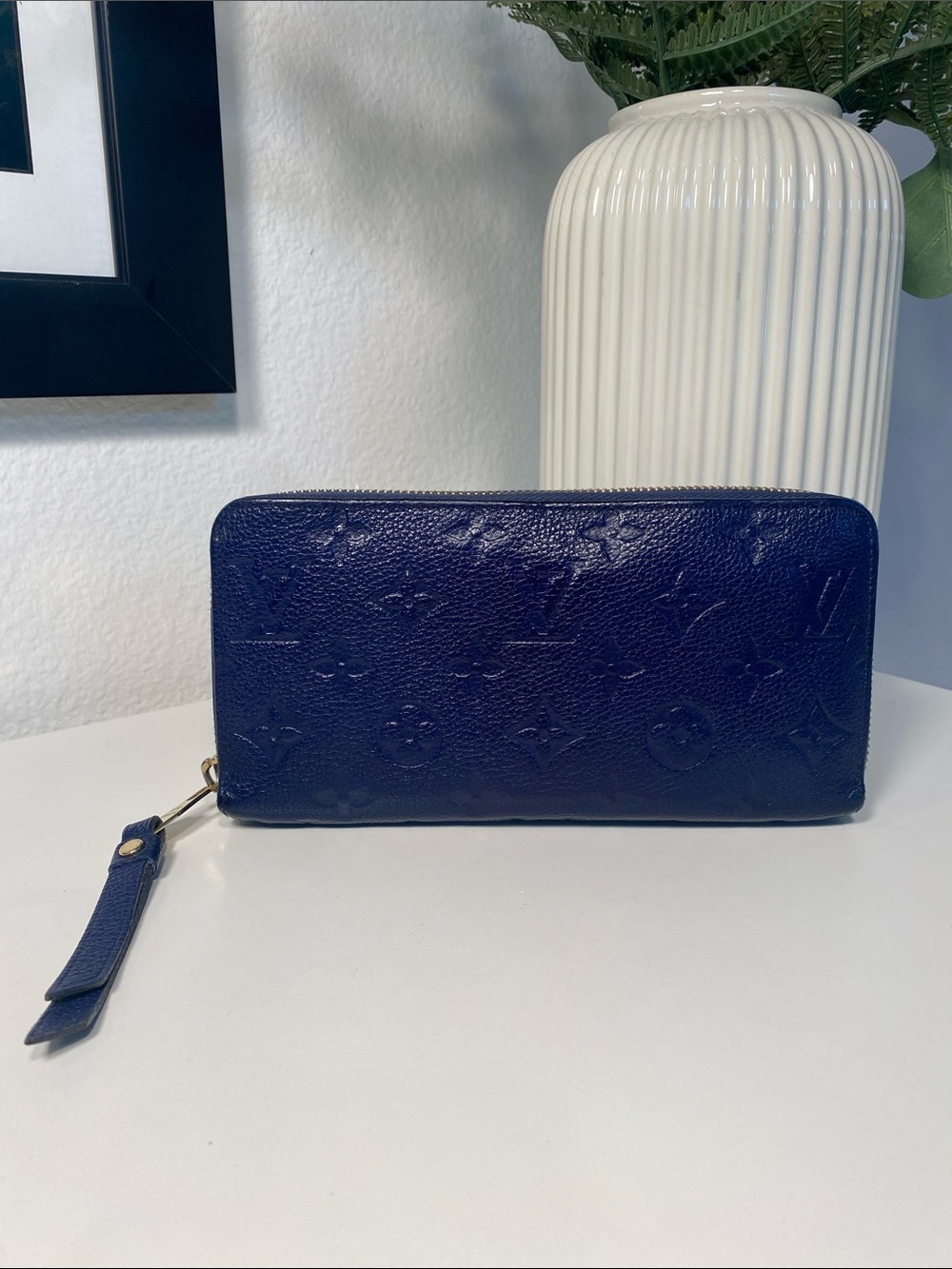 Louis Vuitton Monogram Empriente Leather Zip Wallet In Céleste